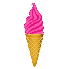 Pink Soft Serve Ice Cream