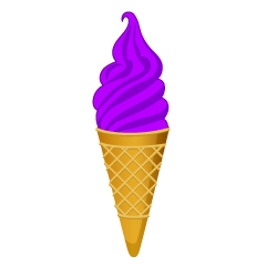 Purple Soft Serve Ice Cream