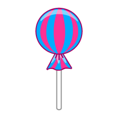 Pink and Blue Ball Lollipop