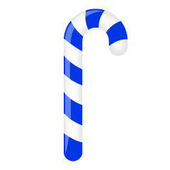 Blue Candy Cane