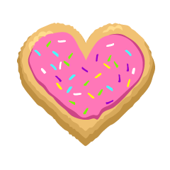 Pink Heart Cookie