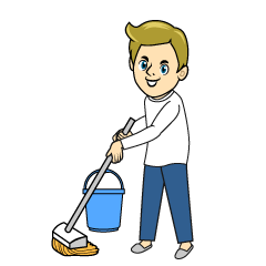 Mopping Man