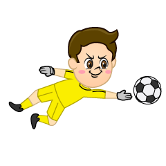 Boy Goalkeeper Jumping Sideway