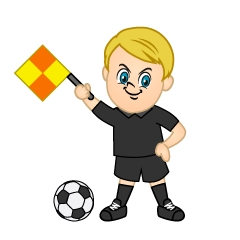 Referee Raising Flag