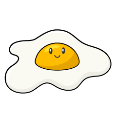 White and Yolk Egg Character