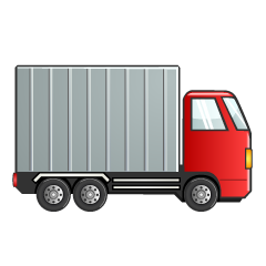 Red Container Truck