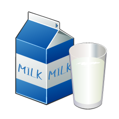 Short Milk Pack and Glass