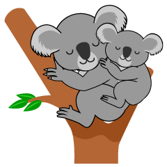 Sleeping Koala Parent and Child