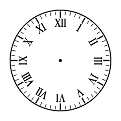 Roman Numeral Clock Face