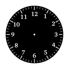 Black Clock Face