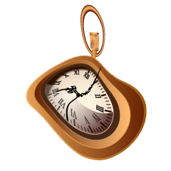 Distorted Space-Time Pocket Watch