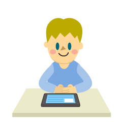 Boy Studying with Tablet