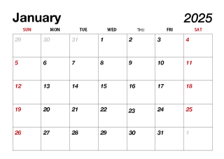 January 2023 Calendar