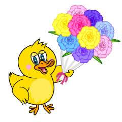 Duck Giving Bouquet