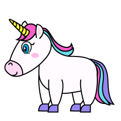 Cute Unicorn from Side