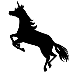 Jumping Unicorn Silhouette