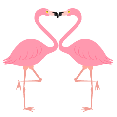 Heart Flamingo