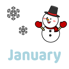 Cute Snowman January