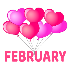 Heart Balloons February