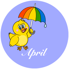 Duck with Umbrella April