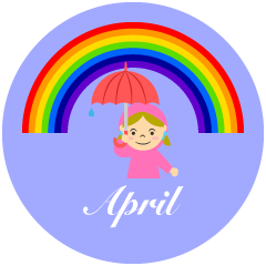 Girl and Rainbow April