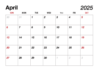 Calendario Abril 2023