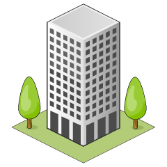 Office Building and Trees