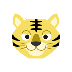 Cara de tigre amigable