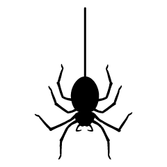 Hanging Spider Silhouette