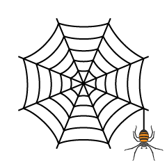 Spiderweb and Orange Spider