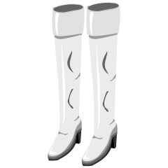 White Long Boots