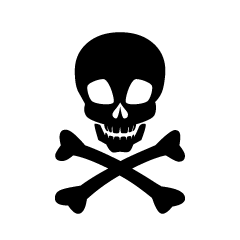 Skull and Crossbones Black and White