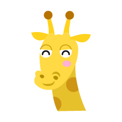 Cara de jirafa de sonrisa