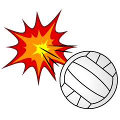 Spiked Volleyball