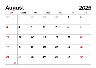 August 2023 Calendar