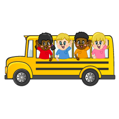 School Bus with Children