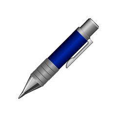 Blue Push Pen