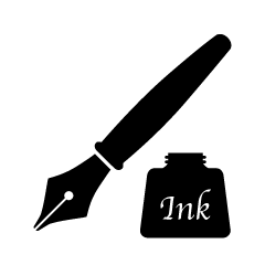 Fountain Pen and Ink Silhouette