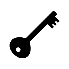 Old Key Silhouette