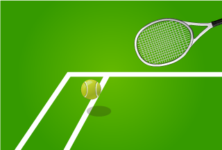Fondo de pantalla de golpear pelota con raqueta de tenis