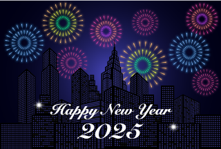 Happy New Year 2025 with City Fireworks