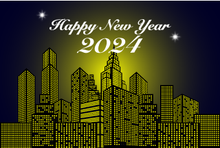 Happy New Year 2024 on Urban