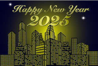 Happy New Year 2025 on Urban