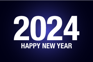 Happy New Year 2024 on Dark
