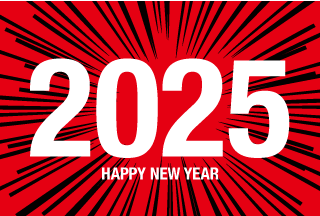 Happy New Year 2024 on Red Sparks