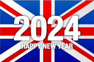 Happy New Year 2024 on United Kingdom