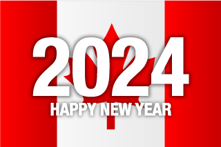 Happy New Year 2024 on Canada