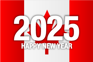 Happy New Year 2025 on Canada