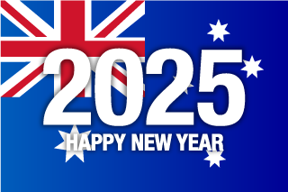 Happy New Year 2025 on Australia
