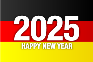 Happy New Year 2025 on Germany